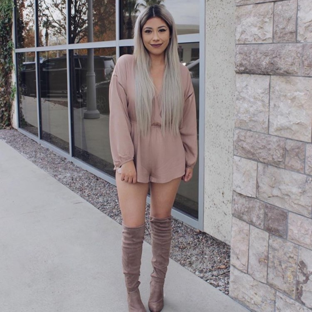 Tobi taupe romper